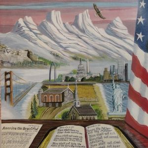 Art print America the Beautiful. Neville West. Pastor